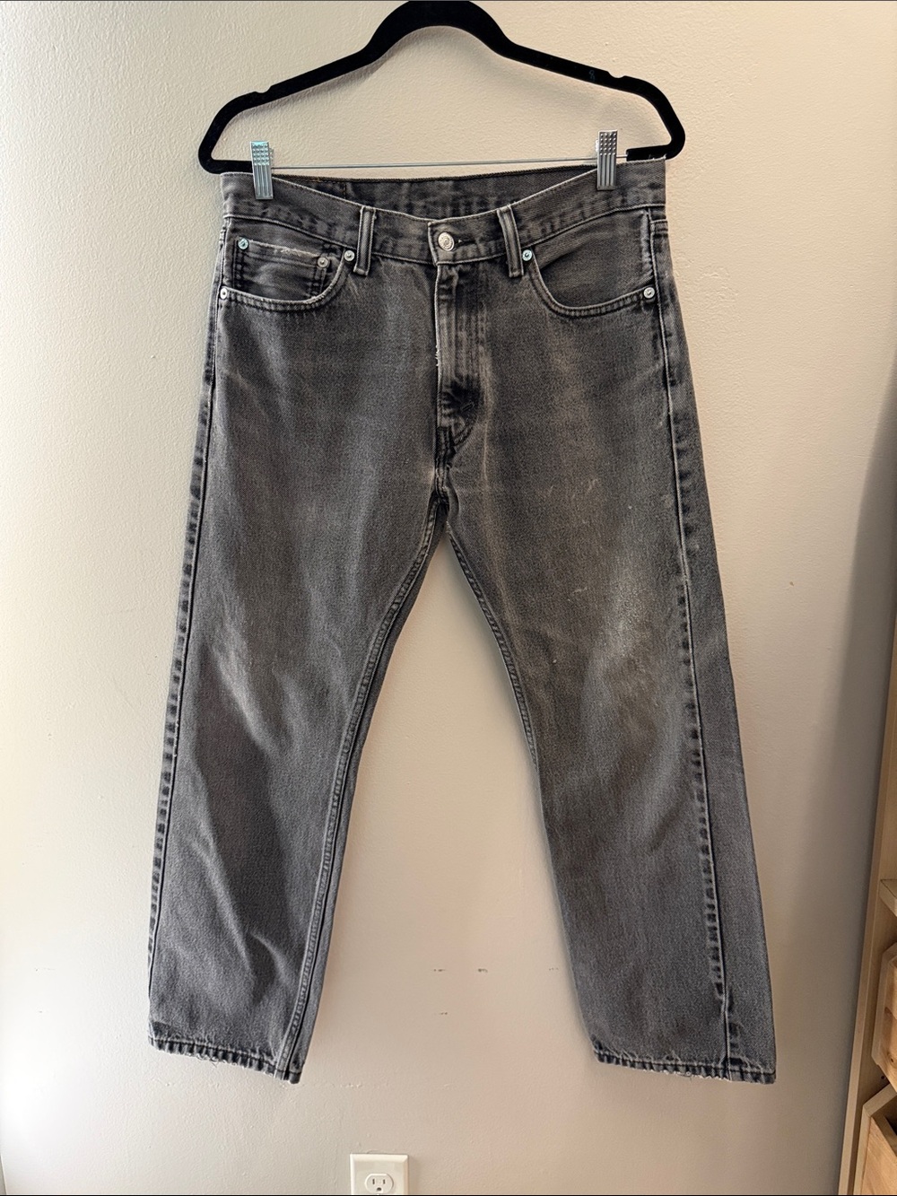Levi's 505 size 33 x 30 Grey Straight-Leg Men's Jeans